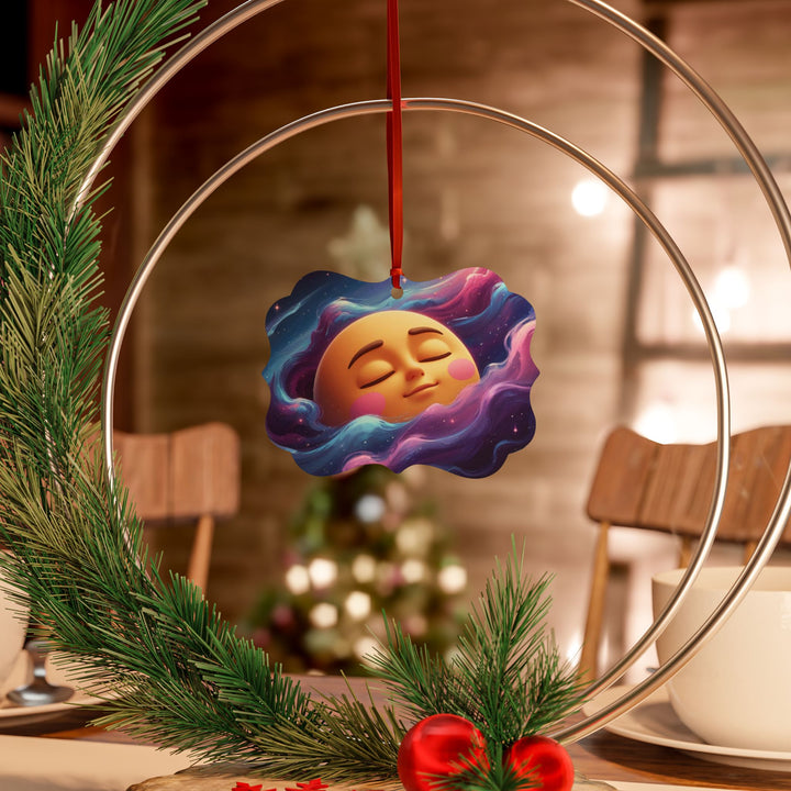 Personalized Galaxy Moon Aluminum Ornaments – Custom Space Gift Sets