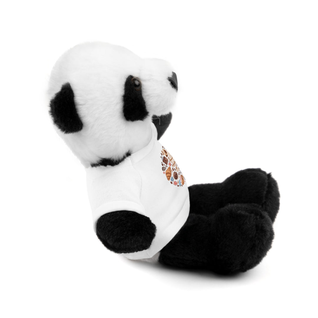 Custom Stuffed Animal w/ Coffee & Dessert Tee – Cute Plush Gift 8”