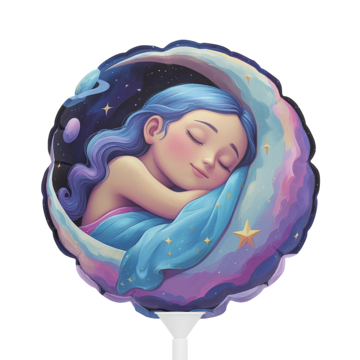 Magical 6” Moon & Stars Balloons – Round & Heart, Dreamy Custom Decor