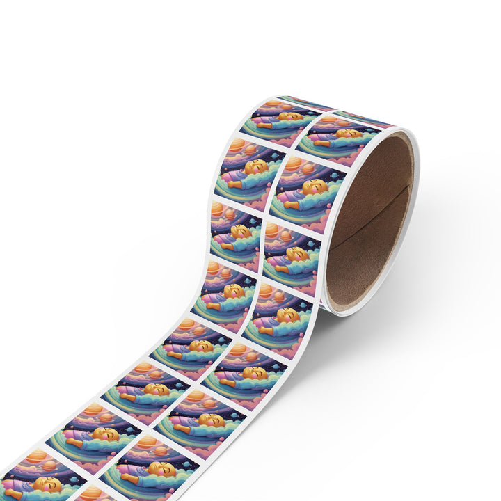 Cosmic Baby Square Sticker Label Rolls – Custom Durable Nursery Labels