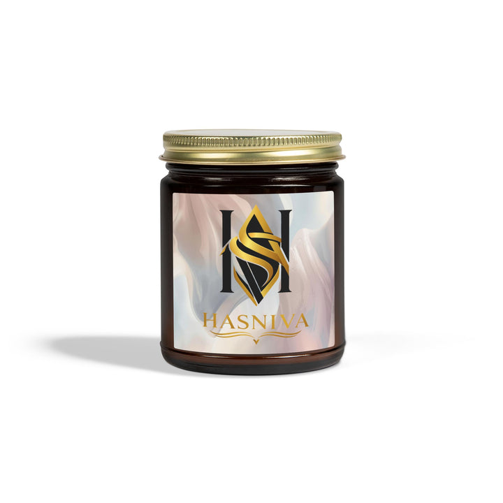 Hand-Poured Coconut Apricot Scented Candle – Modern Pastel, 4oz/9oz