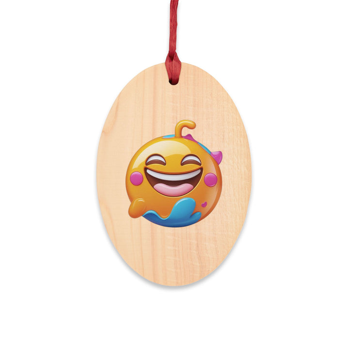 Handcrafted Wooden Ornaments – Playful Emoji Smile, Magnetic, Gift-Ready