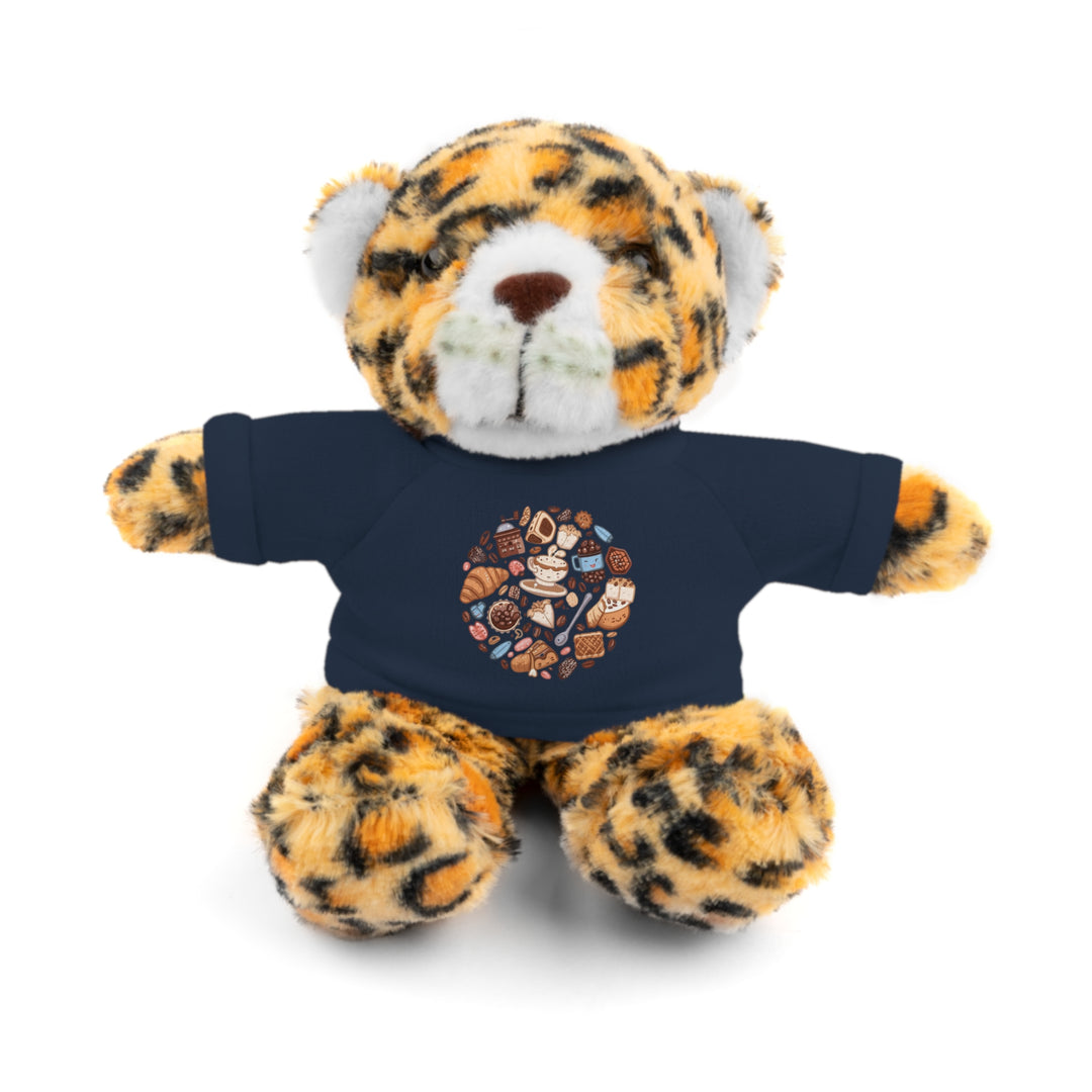 Custom Stuffed Animal w/ Coffee & Dessert Tee – Cute Plush Gift 8”