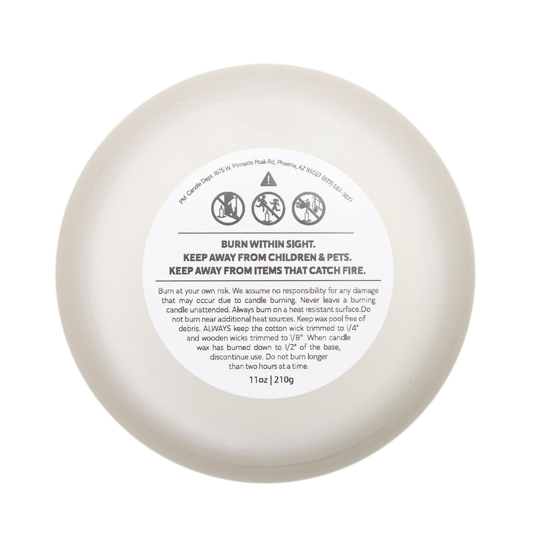 Modern Blush Frosted Glass Candle (11oz) – Chic Crackling Wood Wick