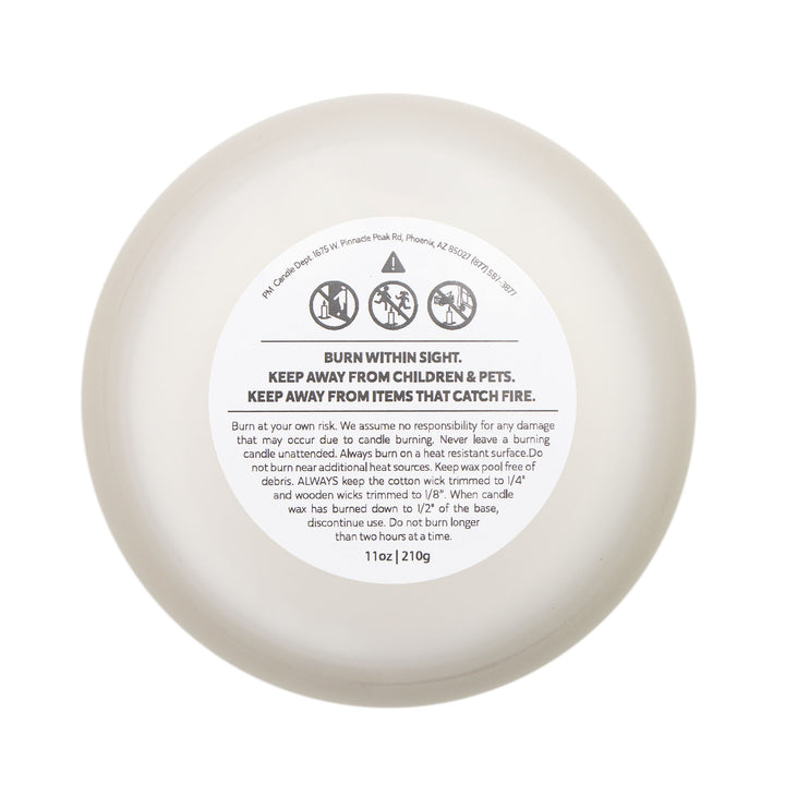 Modern Blush Frosted Glass Candle (11oz) – Chic Crackling Wood Wick