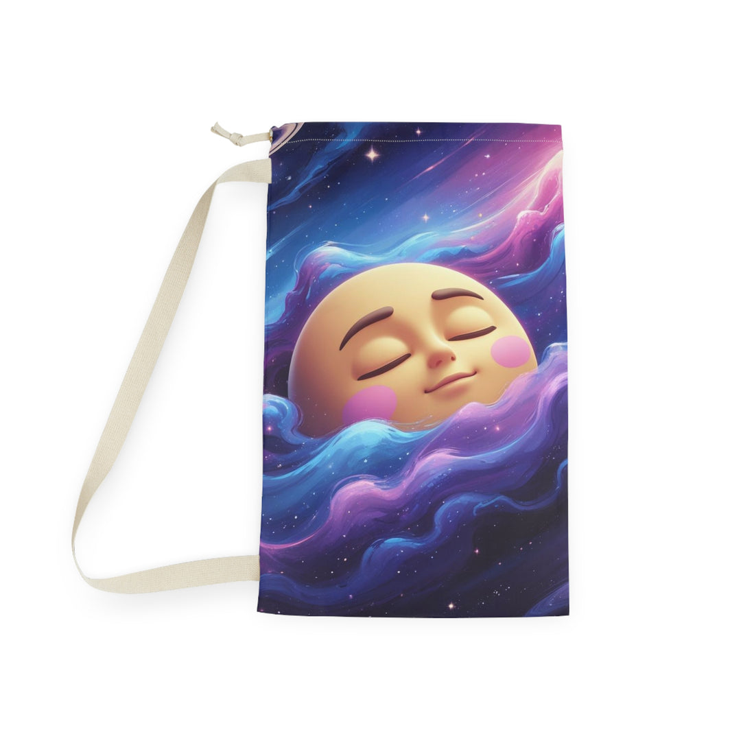 Custom Galaxy Moon Laundry Bag – Cute Space Design, Durable & Stylish