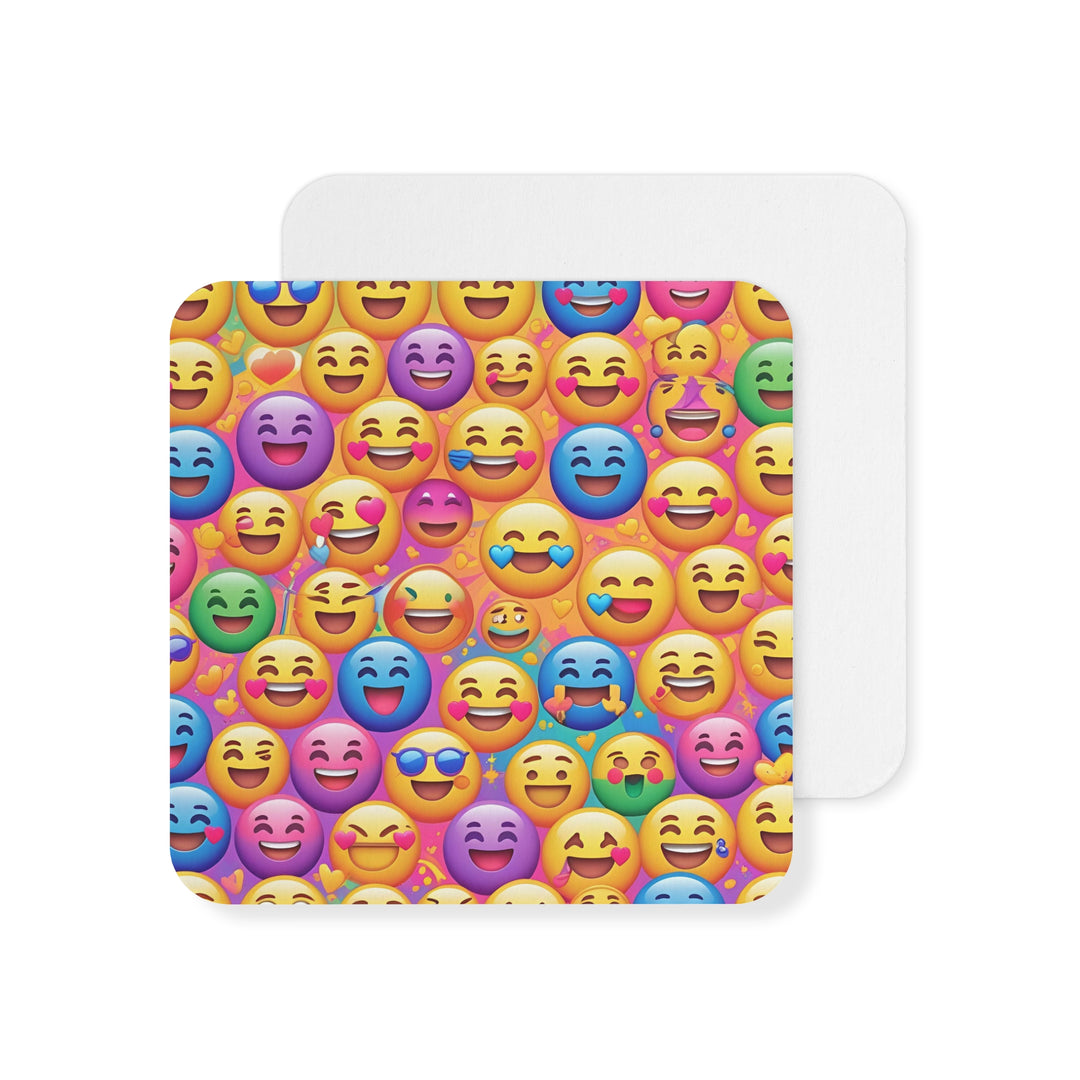 Emoji Vibe Square Coasters (50/100) – Fun, Stylish, Premium Protection