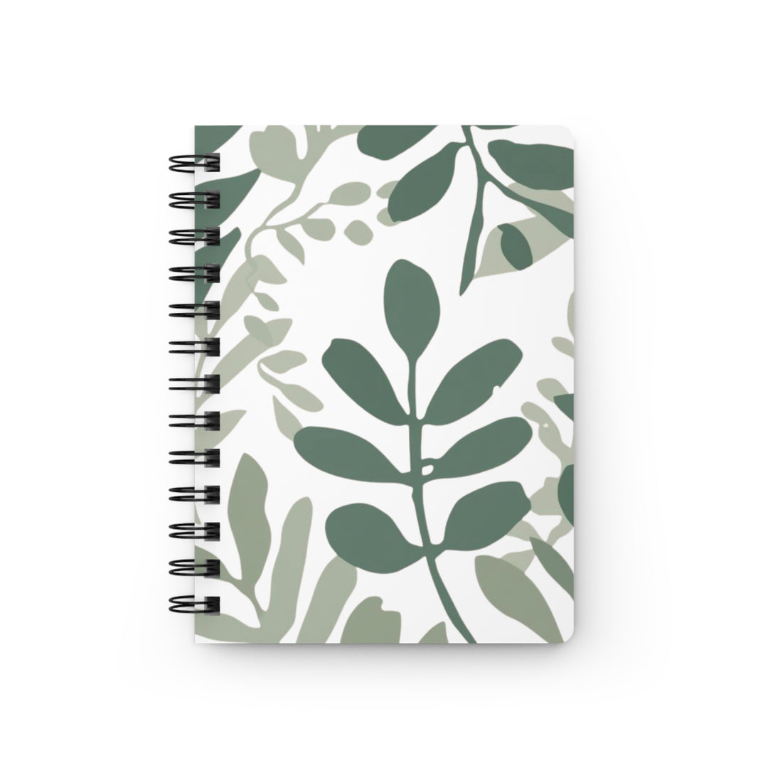 Botanical Spiral Bound Journal – Modern Minimal Foliage, Customizable, Durable