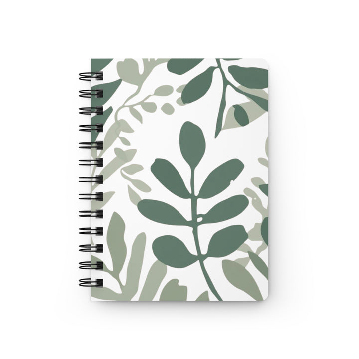 Botanical Spiral Bound Journal – Modern Minimal Foliage, Customizable, Durable