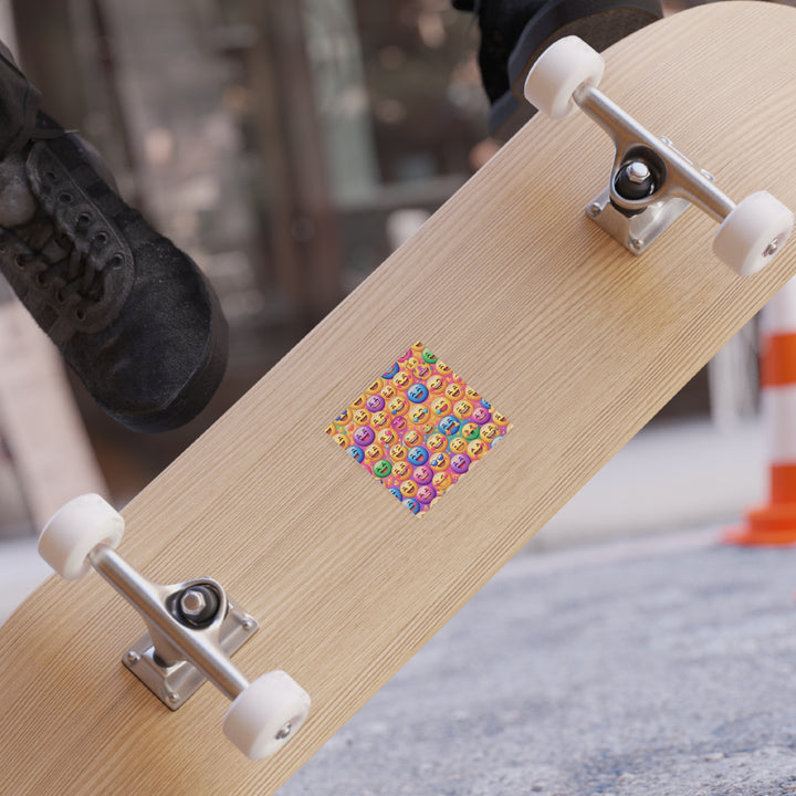 Transparent Emoji Outdoor Sticker – Square, Weatherproof, Trendy & Fun