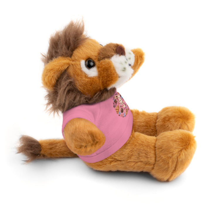 Custom Stuffed Animal w/ Coffee & Dessert Tee – Cute Plush Gift 8”