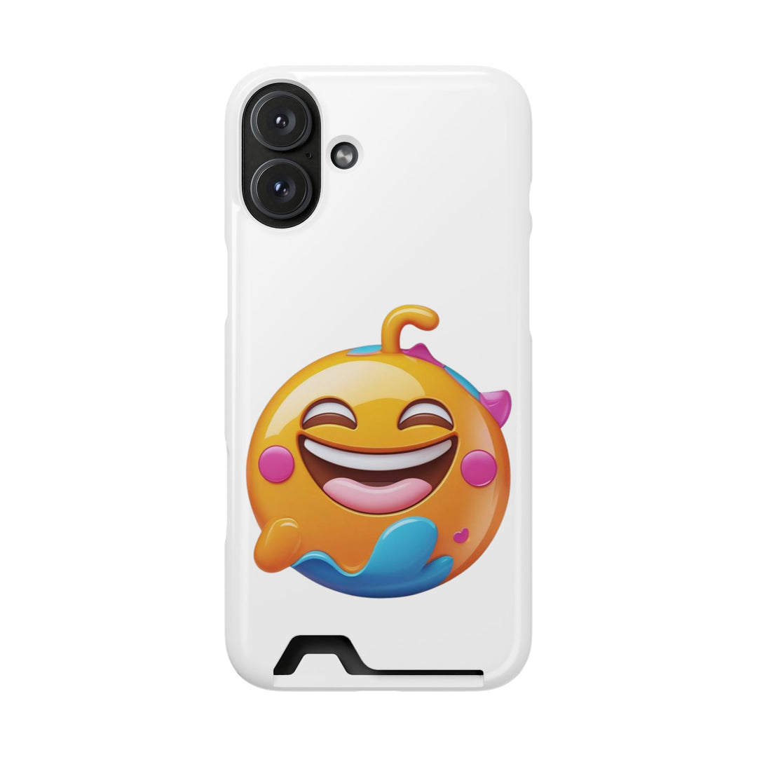 Emoji Smiley Card Holder Phone Case – Fun, Slim & MagSafe Compatible