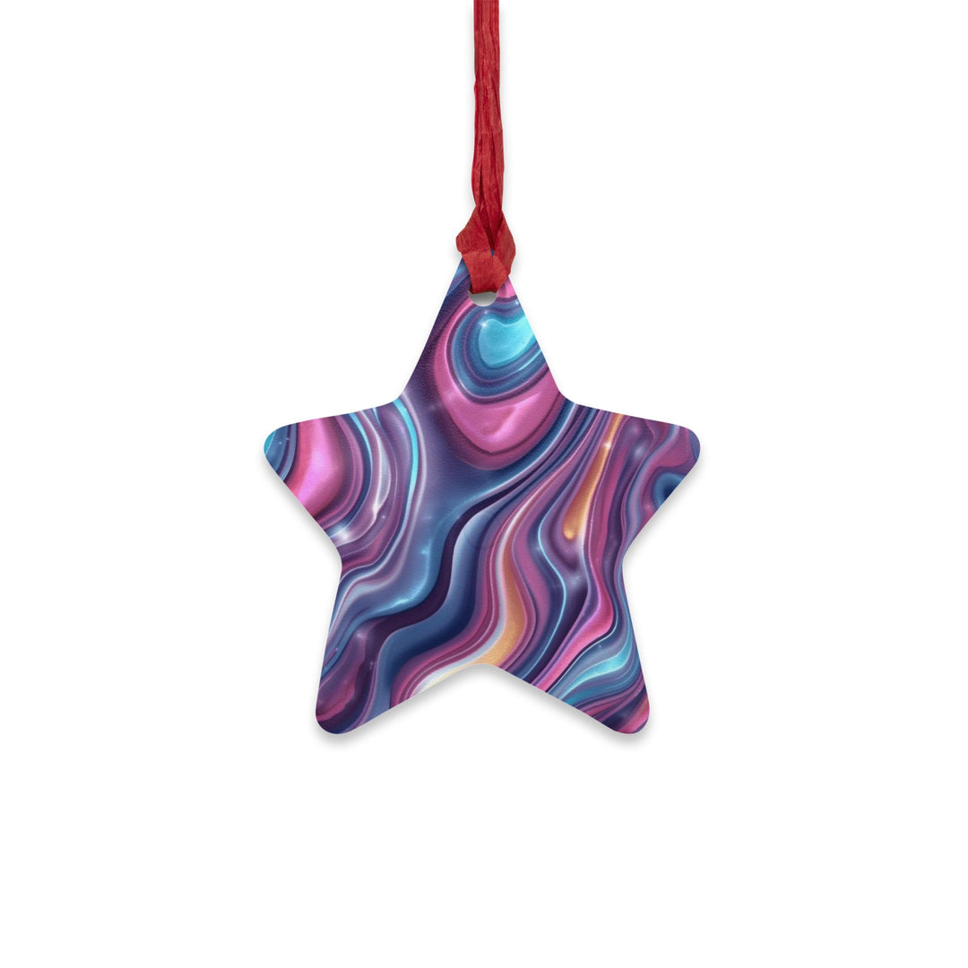 Handcrafted Wooden Ornaments – Abstract Swirl, Modern, Magnetic, Gift-Ready