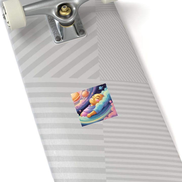 Cosmic Dream Baby Square Sticker – Waterproof Vinyl, Custom Indoor/Outdoor