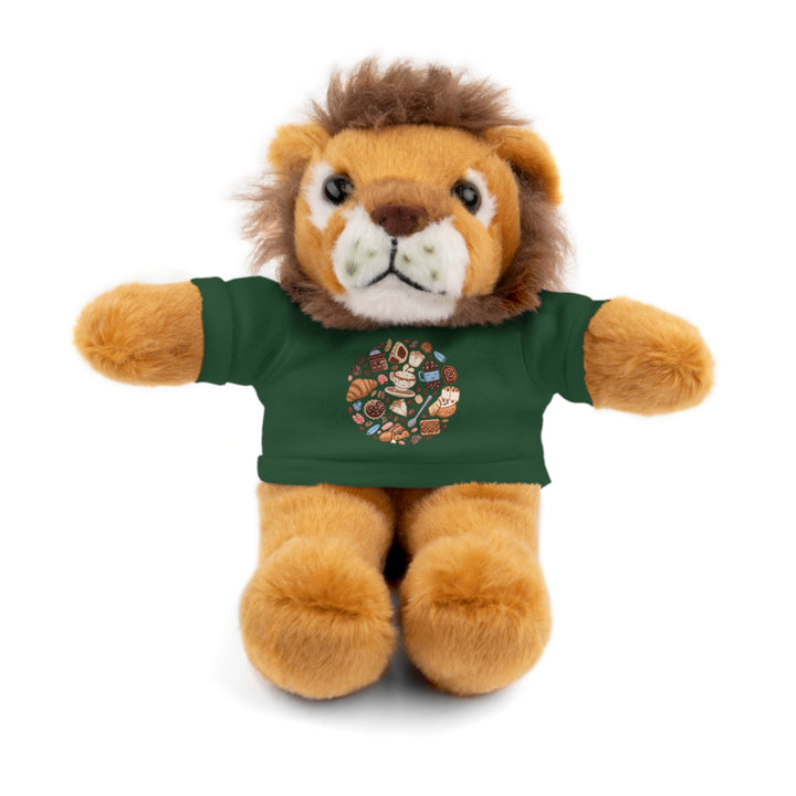 Custom Stuffed Animal w/ Coffee & Dessert Tee – Cute Plush Gift 8”