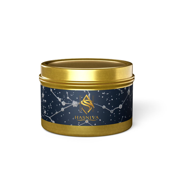 Celestial Tin Candle – Hand-Poured, Constellation Design, Long Burn USA