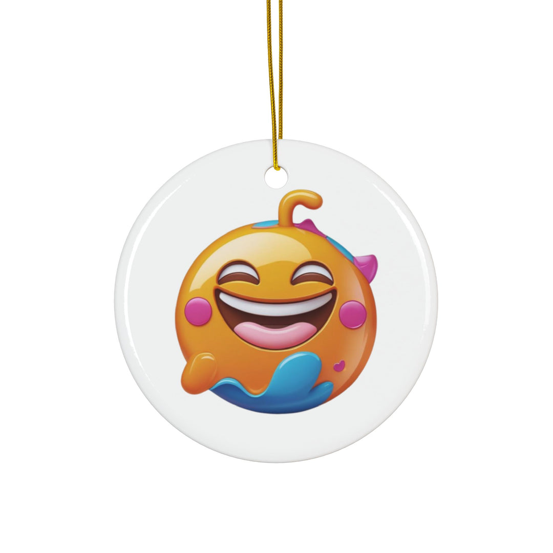 Custom Emoji Double-Sided Ceramic Ornaments – Playful, Glossy Decor (1/3/5/10pcs)