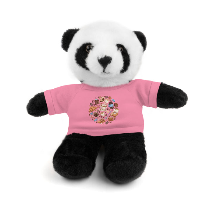 Custom Stuffed Animal w/ Coffee & Dessert Tee – Cute Plush Gift 8”
