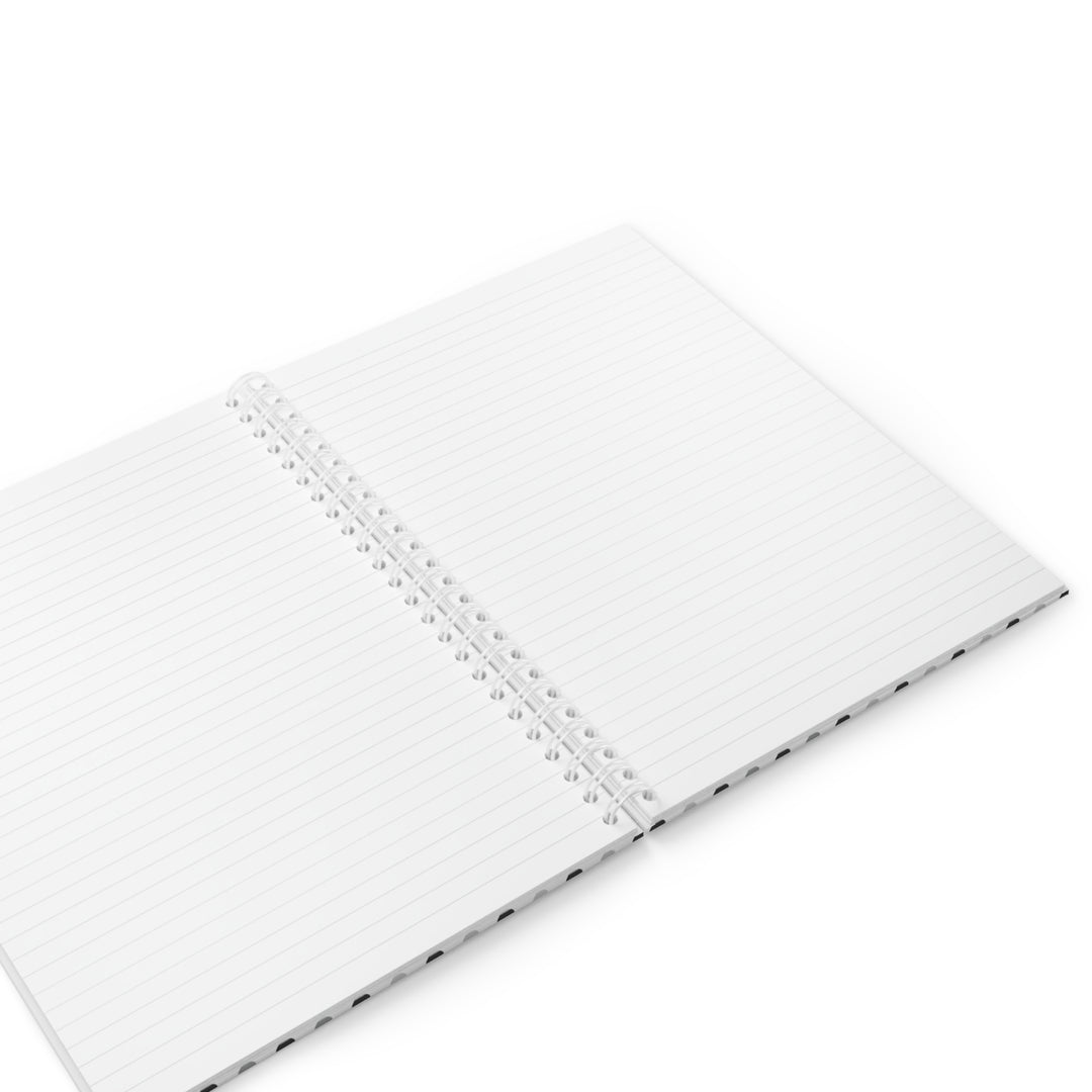 Customizable Spiral Notebook – Modern Polka Dot, Trendy Minimalist Design