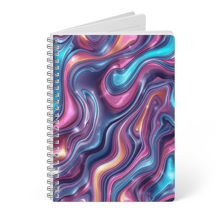 Abstract Marble Swirl A5 Wirobound Softcover Notebook – Luxe & Trendy Journal