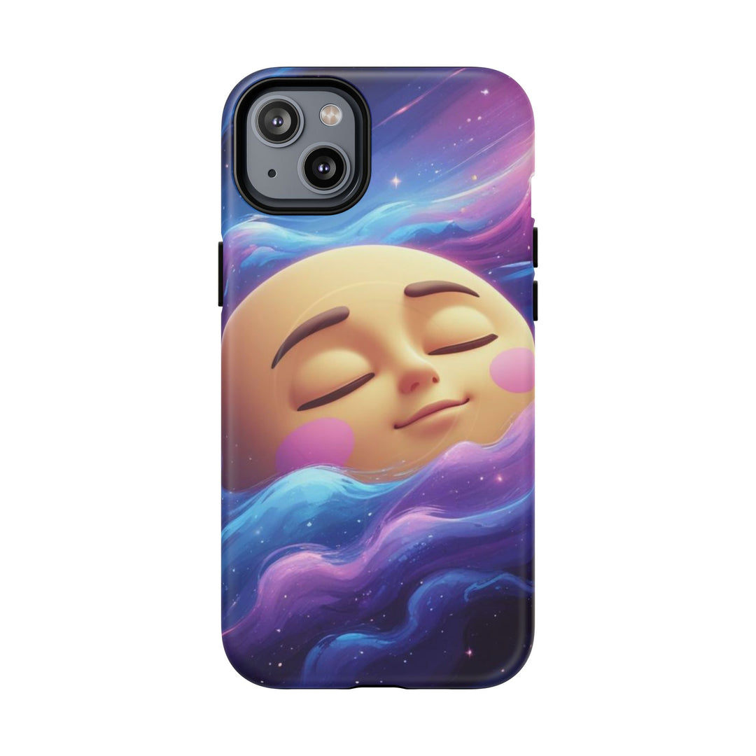 Tough Magnetic Galaxy Case – MagSafe Dual Layer, Cute Moon & Cosmic Vibes