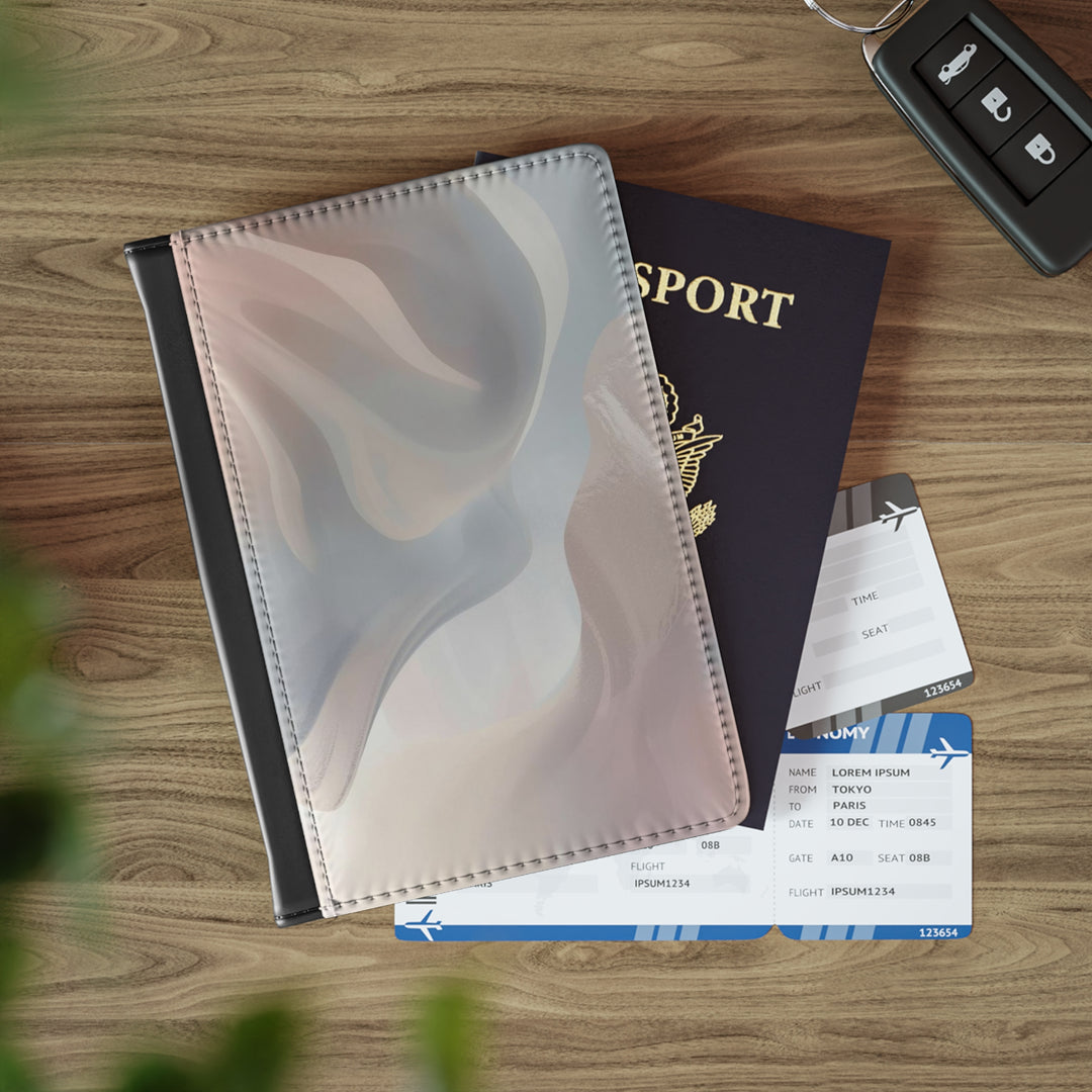 Chic Abstract Pastel Passport Cover – Personalized, RFID, Luxe Travel Style