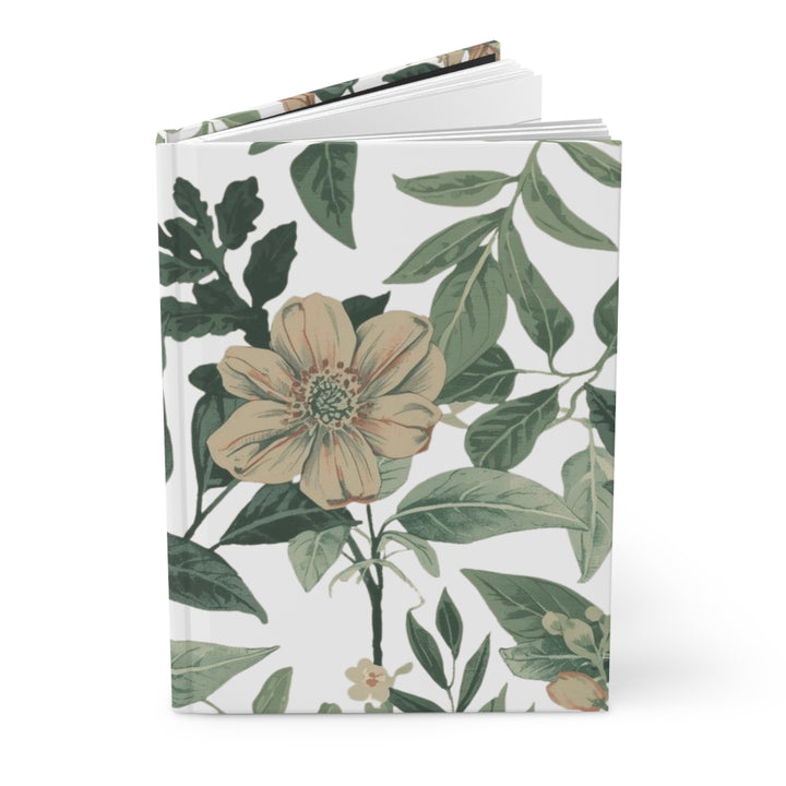 Floral Matte Hardcover Journal – Vintage Botanical Chic, Customizable Diary