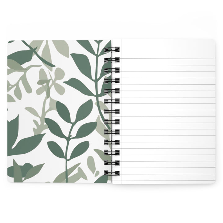 Botanical Spiral Bound Journal – Modern Minimal Foliage, Customizable, Durable