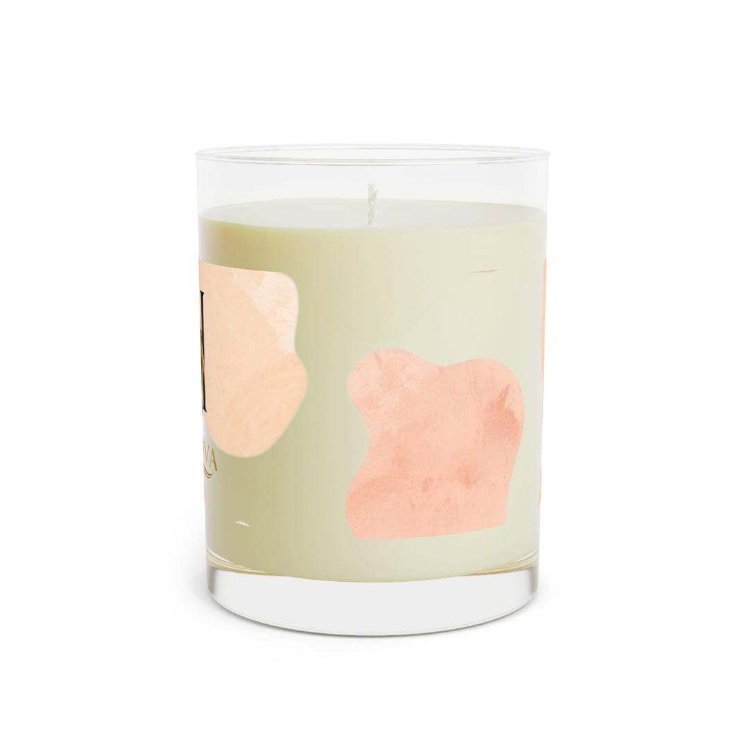 Modern Blush Watercolor Scented Candle 11oz – Soy, Long Burn, Gift-Ready