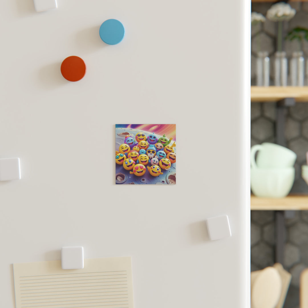Personalized Emoji Space Square Magnet – Fun Custom Car & Fridge Decor