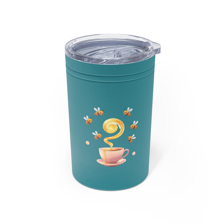 Bee Happy 11oz Vacuum Insulated Tumbler & Can Cooler – Pink Honey Teacup Design