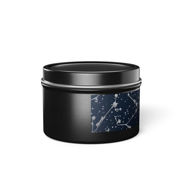 Celestial Tin Candle – Hand-Poured, Constellation Design, Long Burn USA