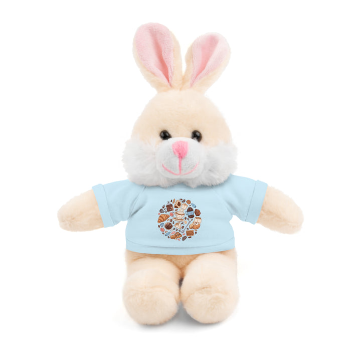 Custom Stuffed Animal w/ Coffee & Dessert Tee – Cute Plush Gift 8”