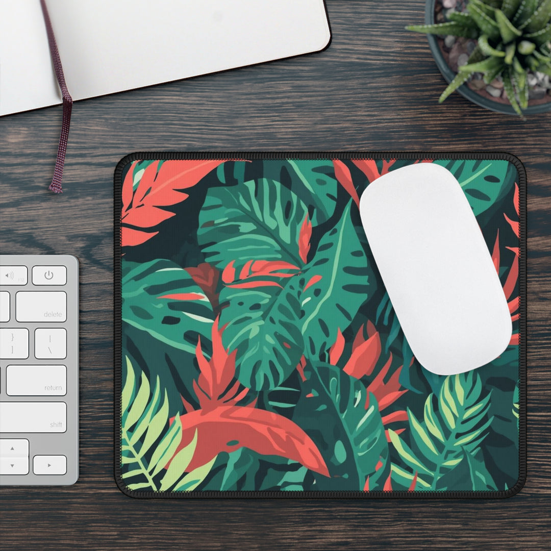 Premium Tropical Leaf Gaming Mouse Pad – Ultra-Smooth, Jungle Vibes, 9x7