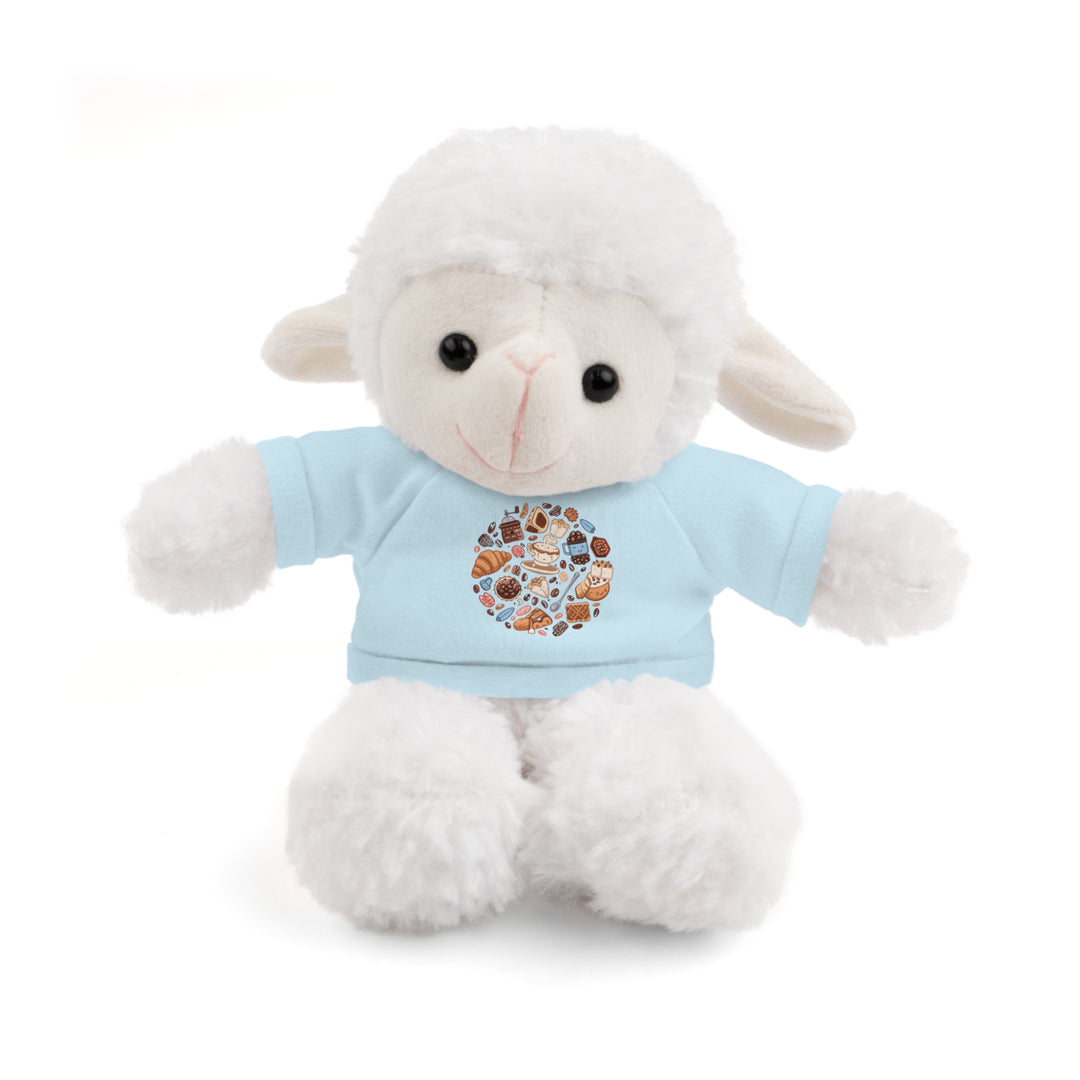 Custom Stuffed Animal w/ Coffee & Dessert Tee – Cute Plush Gift 8”