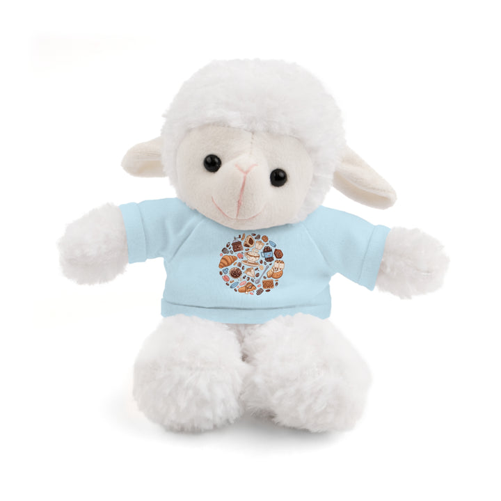 Custom Stuffed Animal w/ Coffee & Dessert Tee – Cute Plush Gift 8”
