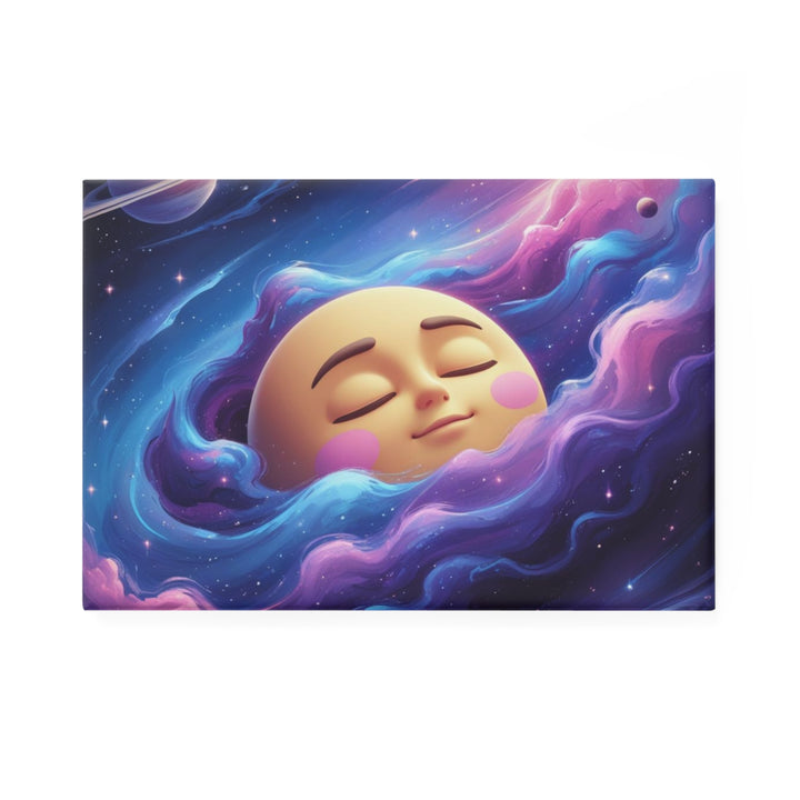 Galaxy Moon Rectangle Button Magnet – Cute Cosmic Organizer (1/10 Pack)