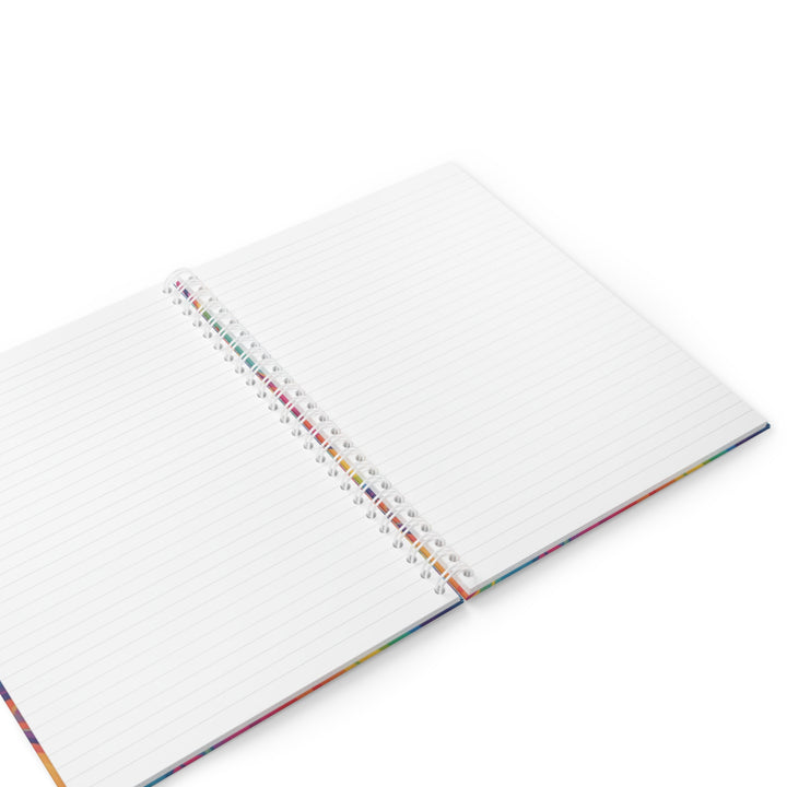 Customizable Spiral Notebook – Artistic Rainbow Waves, Trendy & Unique