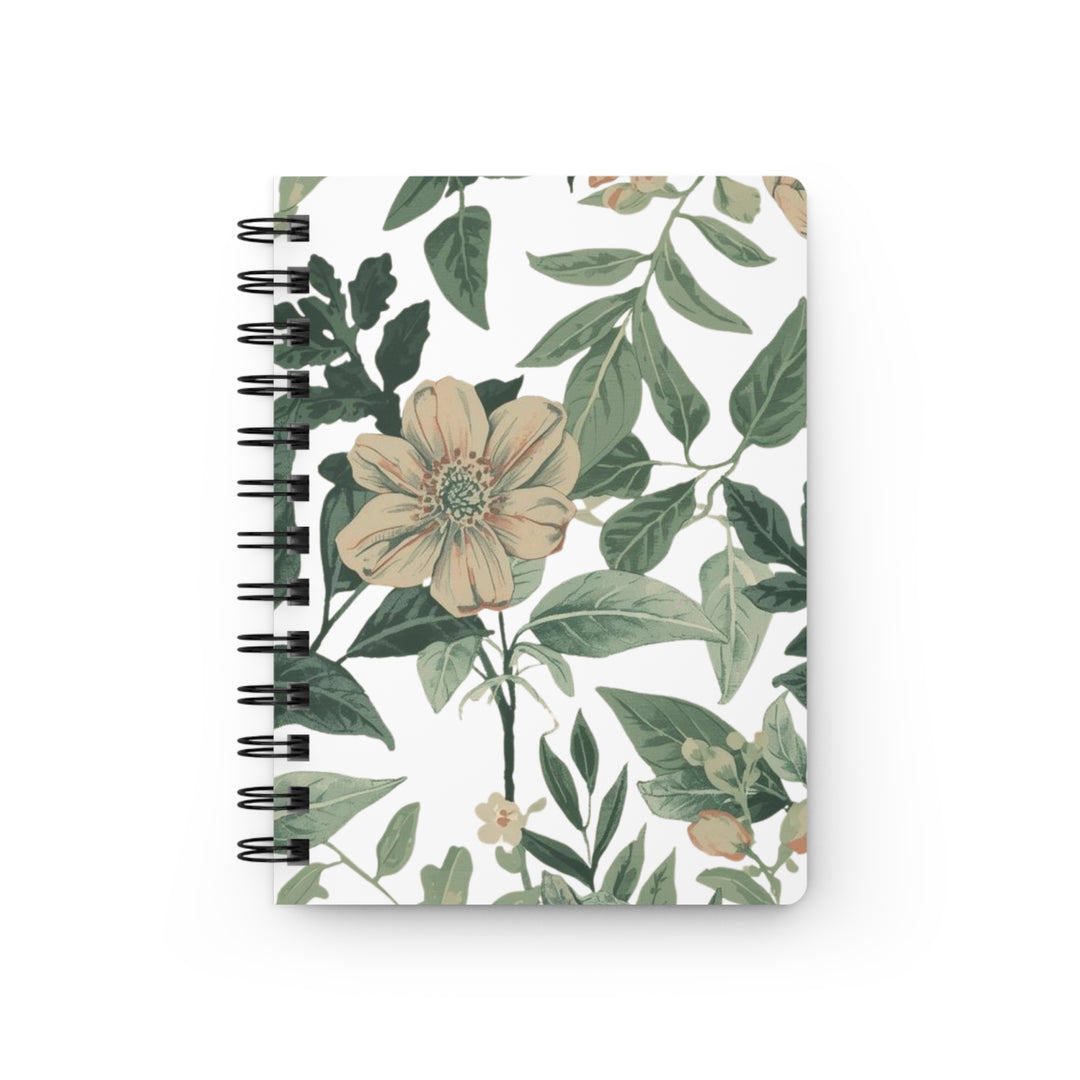 Vintage Floral Spiral Bound Journal – Custom Botanical Notebook, 5x7/A4