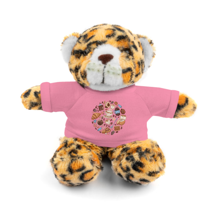 Custom Stuffed Animal w/ Coffee & Dessert Tee – Cute Plush Gift 8”