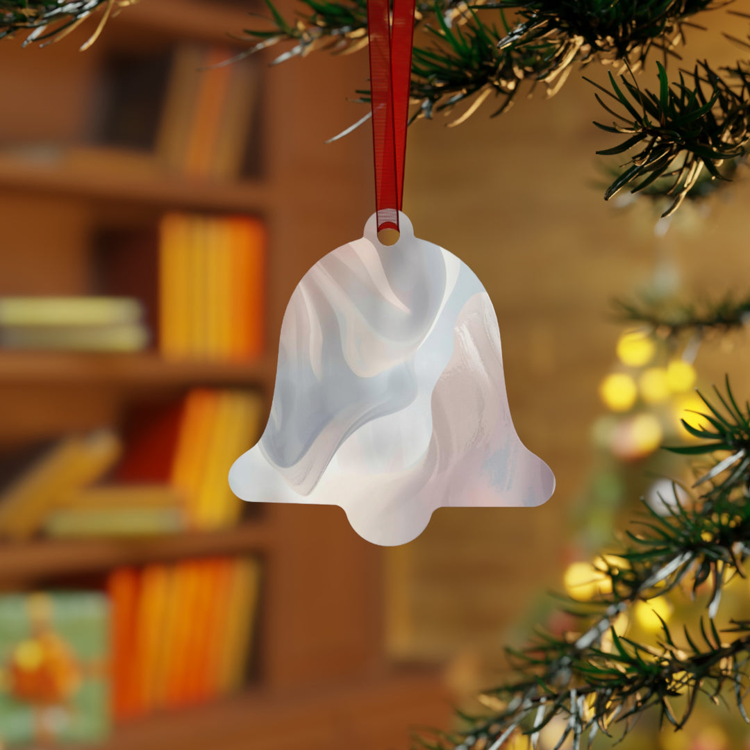 Dreamy Pastel Abstract Metal Ornaments – Custom, Elegant Holiday Decor