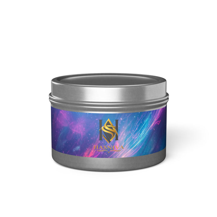 Cosmic Neon Hand-Poured Tin Candle – Custom Scents, Artisan & Travel-Friendly