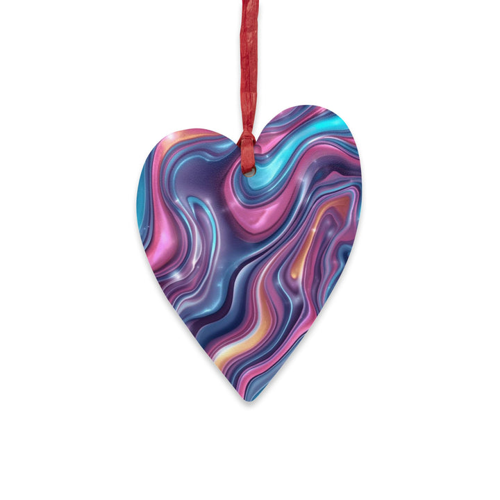 Handcrafted Wooden Ornaments – Abstract Swirl, Modern, Magnetic, Gift-Ready