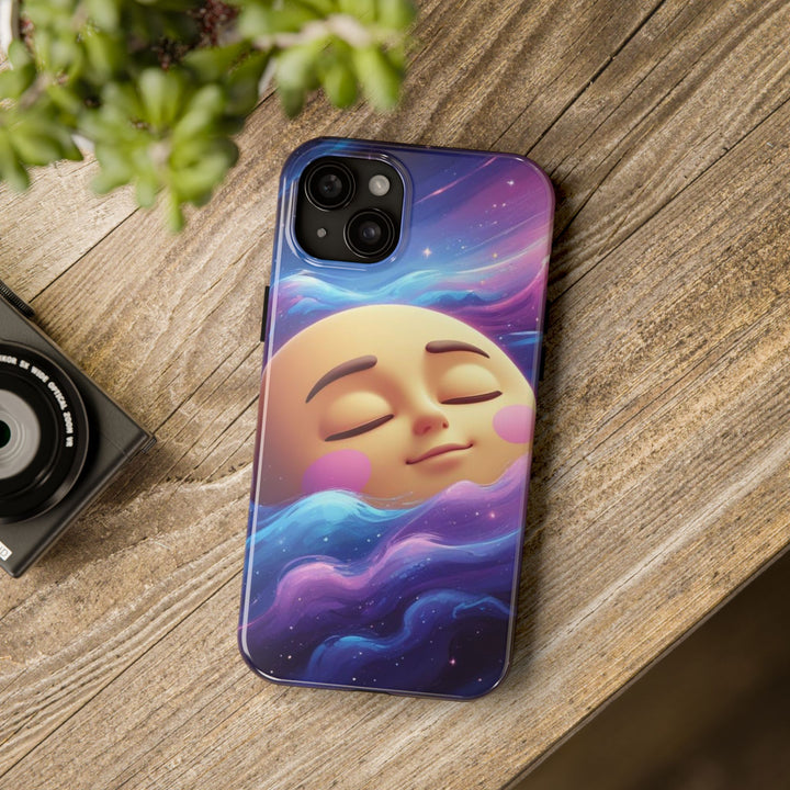 Tough Galaxy Moon Phone Case – Cute Space Design, Shockproof & Slim