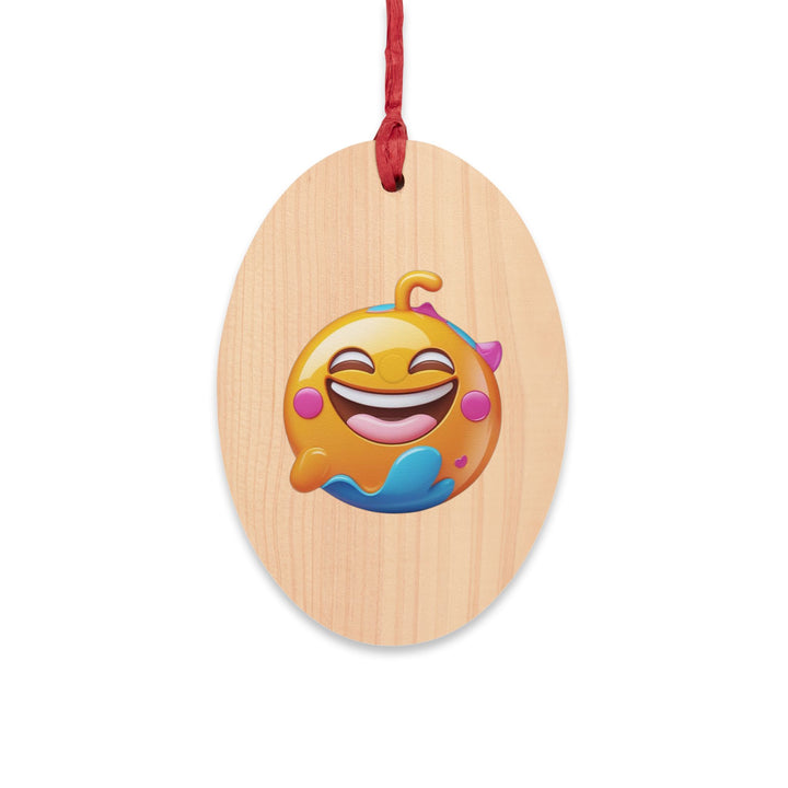 Handcrafted Wooden Ornaments – Playful Emoji Smile, Magnetic, Gift-Ready
