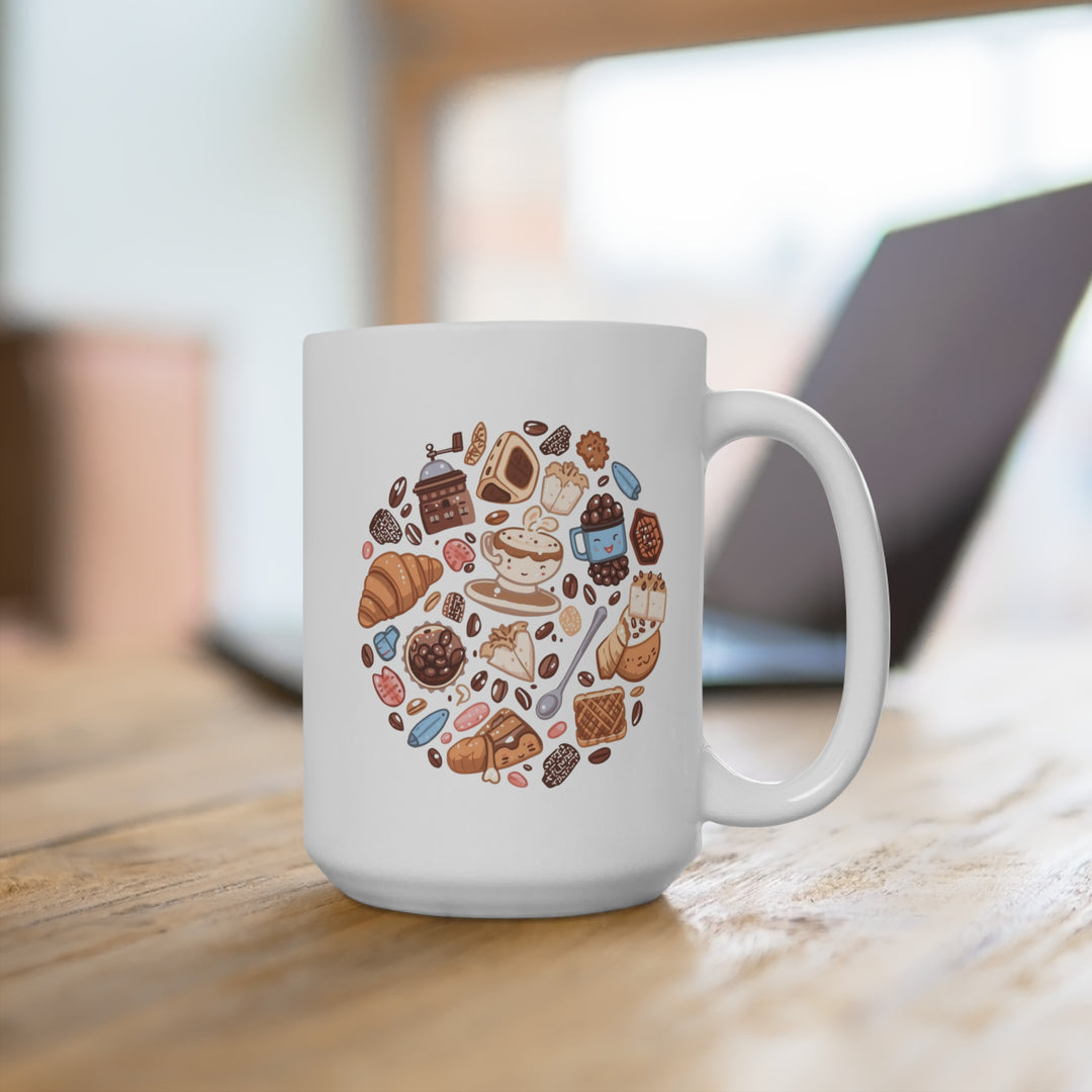 Personalized Cartoon Café Ceramic Mug – Custom 11oz/15oz/20oz Gift