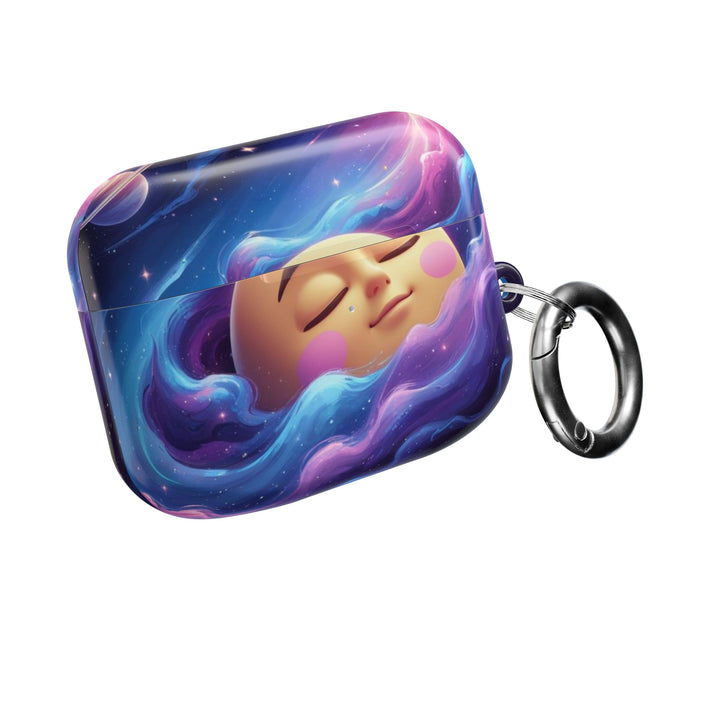 Dreamy Galaxy AirPod Case – Cute Moon & Stars, 360° Designer Protection