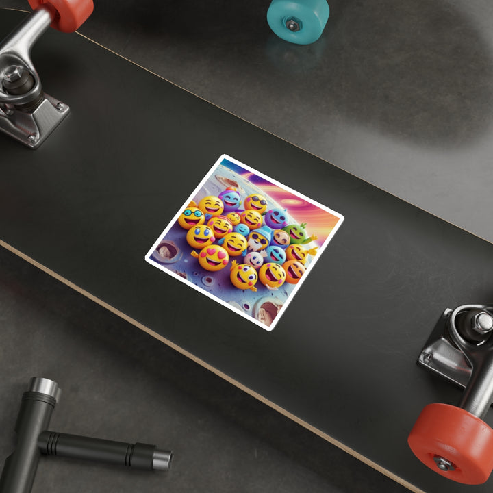 Custom Die-Cut Stickers – Space Emojis | Vibrant, Durable & Trendy