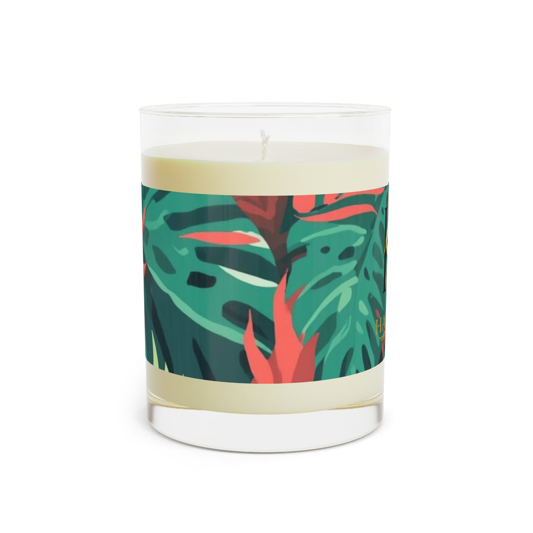 11oz Tropical Leaf Scented Candle – Luxe Soy, Jungle Vibes, Long Burn