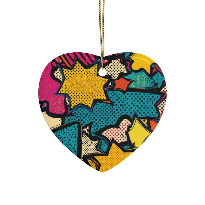 Personalized Pop Art Ceramic Ornaments – Custom Comic Book Decor (1-20pcs)